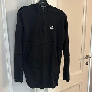 Adidas Black Half-Zip hood Pullover